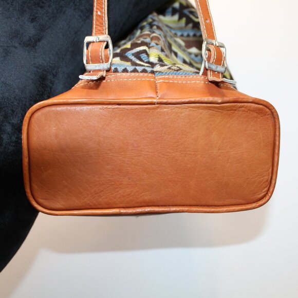 Yacon Handcrafted Wool and Faux Leather Backpack - Picture 8 of 16